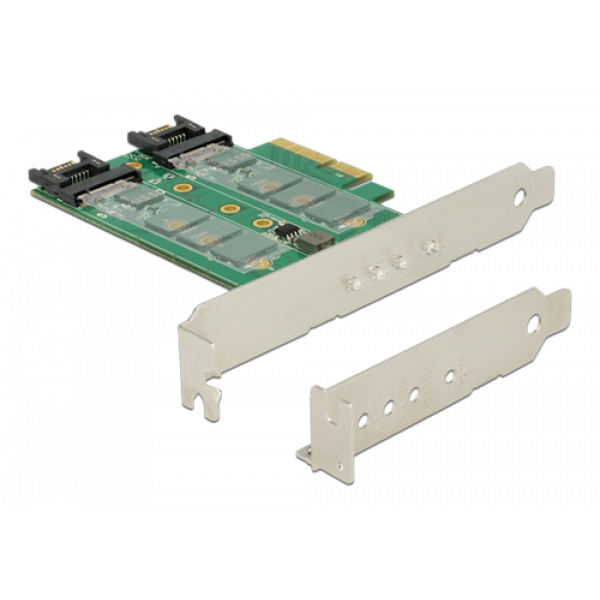 Delock PCI Express Karte > 3 x M.2 Slot – Low Profile Form Faktor 89518