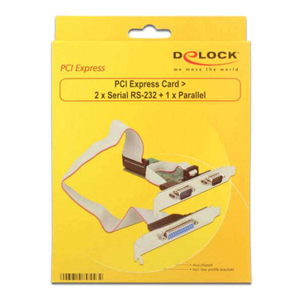 Delock PCI Express Card > 2 x Serial RS-232 + 1 x Parallel 89556
