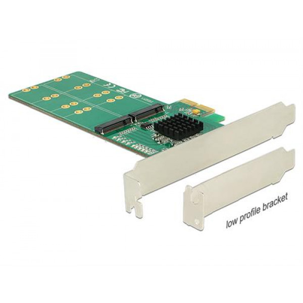 DeLock 89588 PCI Express-kort till 4 x intern M.2 Key B - Låg Profil