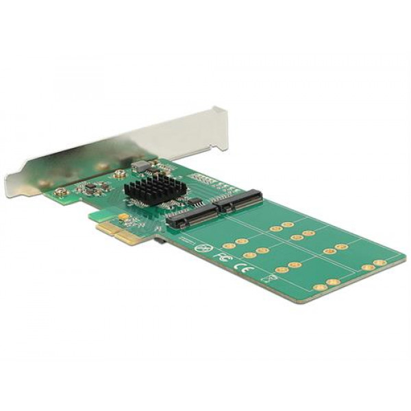 DeLock 89588 PCI Express-kort till 4 x intern M.2 Key B - Låg Profil