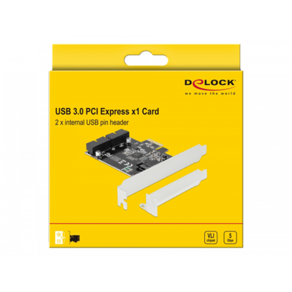 PCI Express Card to 2 x internal USB 3.0 Pin Header 90387