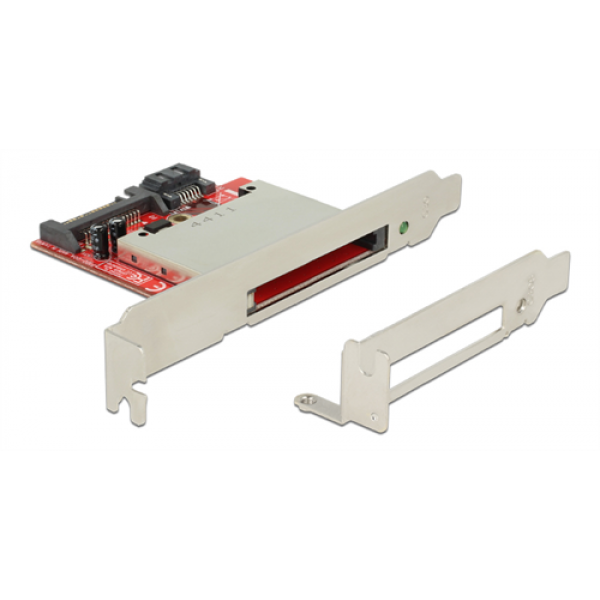 DeLOCK SATA-kortlässare för CFast-kort, low profile, 1xSATA 7+15-pin 91495