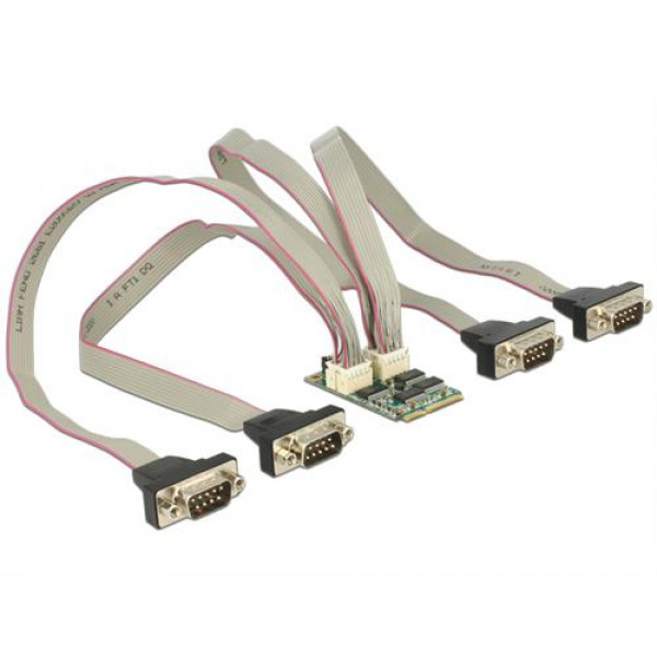 Mini PCIe Modul, 4x10-pin IDC, inkl 4 RS-232 kablar, inkl brackets 95244