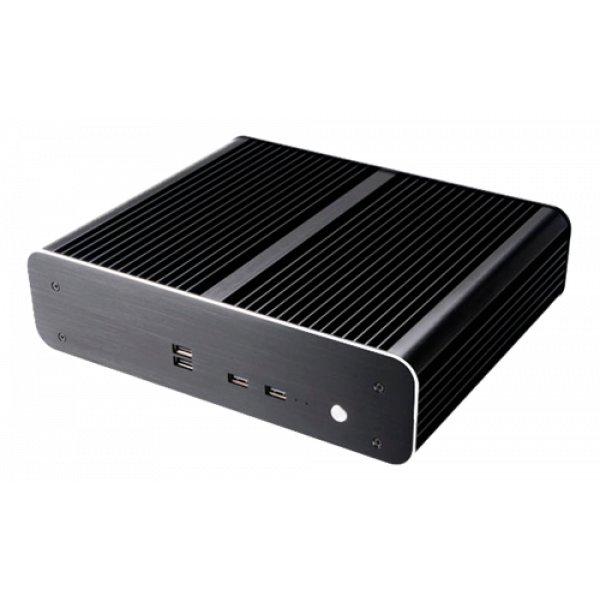 Akasa Euler TX, Fanless Ali Thin Mini ITX Case, 4xFrt USB2,1xRS232 A-ITX26-M1B