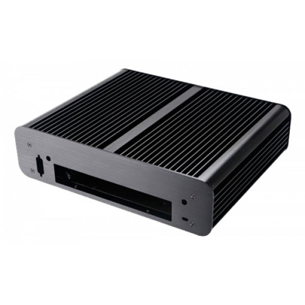 Akasa Euler TX, Fanless Ali Thin Mini ITX Case, 4xFrt USB2,1xRS232 A-ITX26-M1B