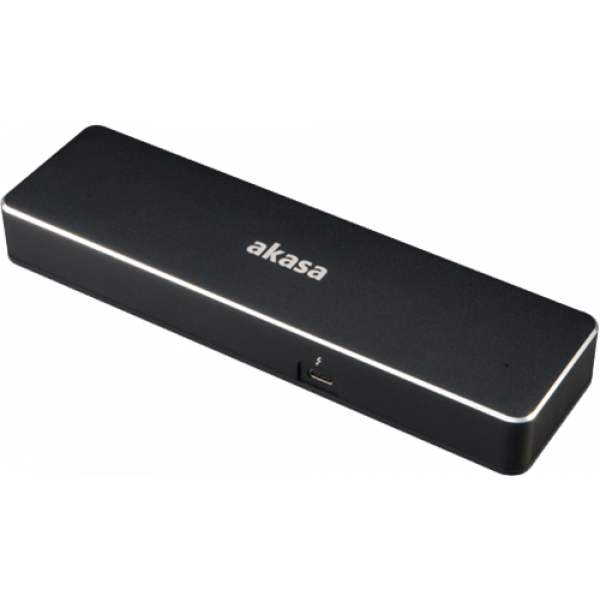 Akasa Dual 4K Thunderbolt 3-docka, 87W USB PD 2.0, Gigabit Ethernet, U A-NDK02-12BKEU