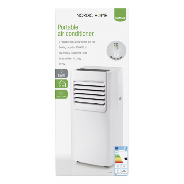 NORDIC HOME Air conditioner,7K,White AC-510