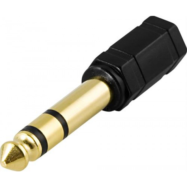 DELTACO teleadapter 6,3mm ha - 3,5mm stereo ho