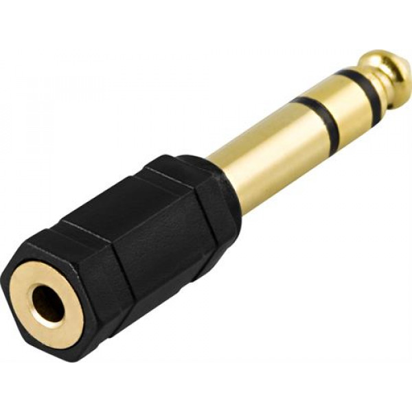 DELTACO teleadapter 6,3mm ha - 3,5mm stereo ho