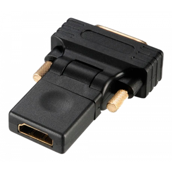 Angled DVI Male to HDMI Femaleadapter with gold plated contacts AK-CBHD16-BK
