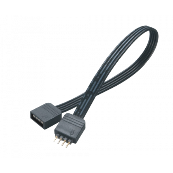 Akasa Förlängningskabel för LED ljusslingor, 50cm, 4pin manlig till kv AK-CBLD01-50BK
