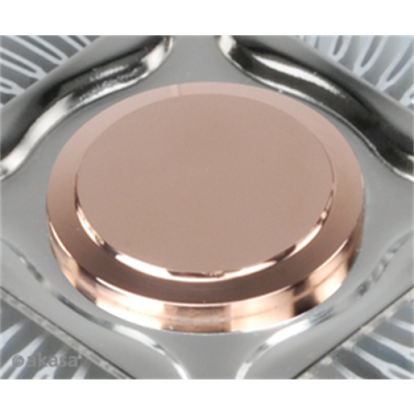 Akasa CPU-kylare med kopparkärna, 30mm höjd, aluminium, silver AK-CCE-7106HP