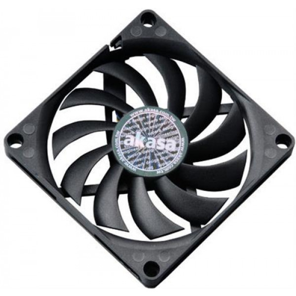 Akasa Slimfan chassifläkt, 80x80x10,8mm, 600-3000rpm, 27dB, PWM, svar AK-FN076