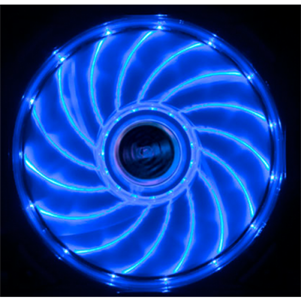 Akasa Vegas LED chassifläkt, 120x120x25mm, 1200 RPM, 3-pin, blå AK-FN091-BL