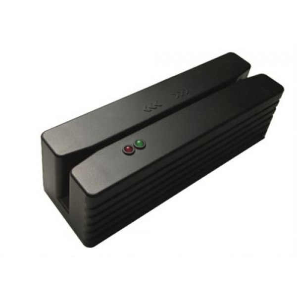Kompakt magnetskortläsare med USB-gränssnitt, spår 1+2+3, svart AM-CMSR-380-33-UB-SWE