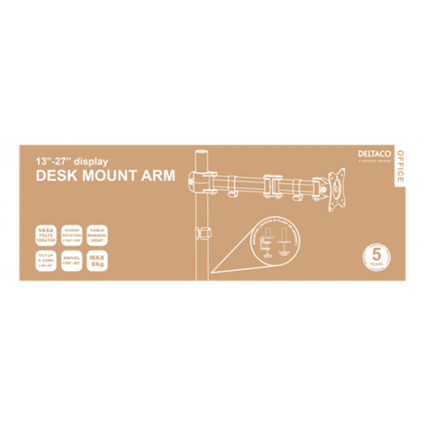 Deltaco Bordsfäste ARM-0303