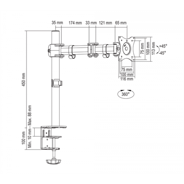 Bordsfäste ARM-0303