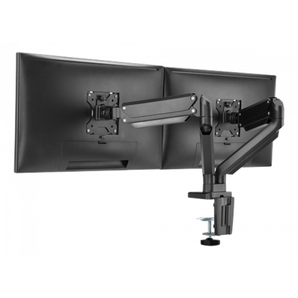 DELTACO Office, Dual desk, gas spring,17"-32",1,5-8kg,75x75-100x100 ARM-0351