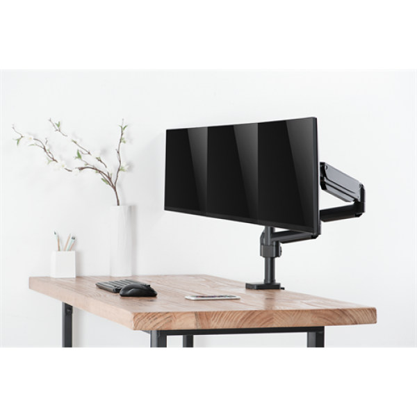 DELTACO Office, Tripple desk, gas spring,17"-27",1,5-8kg,75x75-100x100 ARM-0352