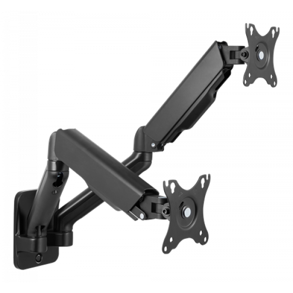 DELTACO Office, Dual wall, gas spring,17"-32",2-9kg,75x75-100x100 ARM-0361