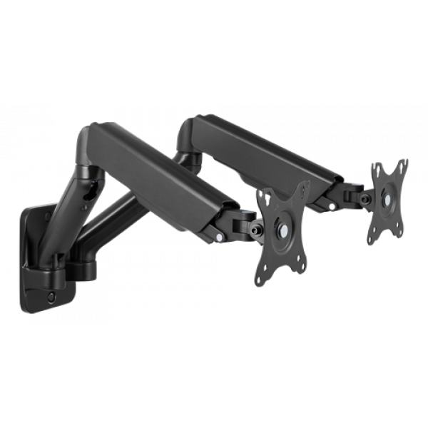 DELTACO Office, Dual wall, gas spring,17"-32",2-9kg,75x75-100x100 ARM-0361
