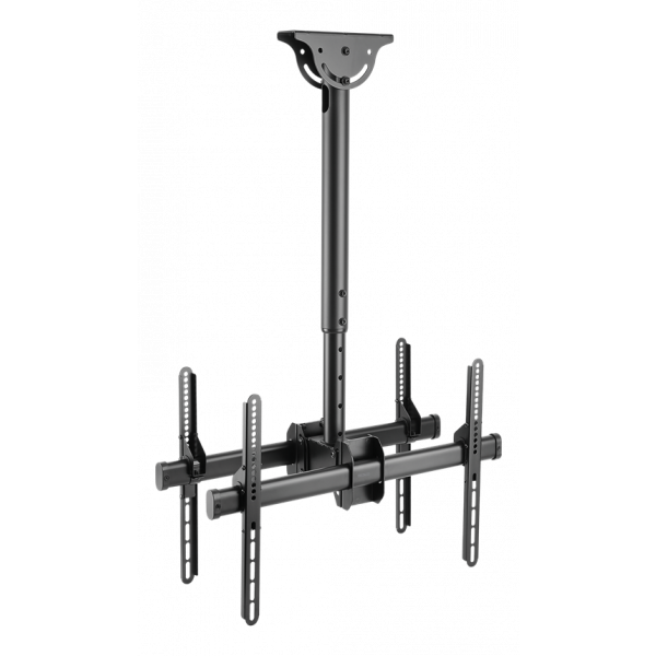 DELTACO Office Telescopic Double TV Ceiling, 560mm-910mm,45kg,37"-70" ARM-0403