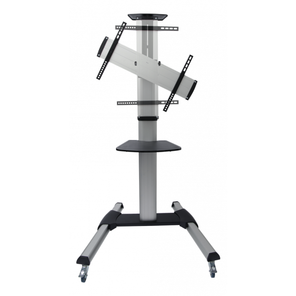 DELTACO Office Display Cart, crank handle, 37"-70",50kg,port-landscape ARM-0450