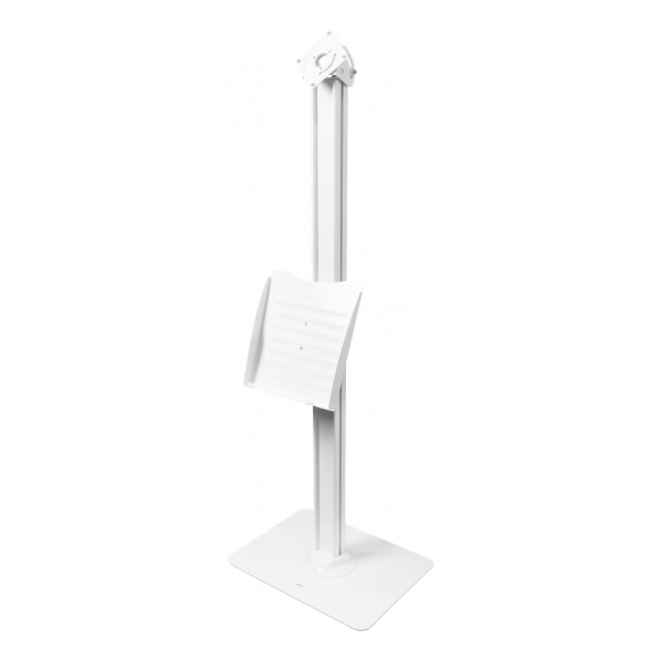 DELTACO Office Floor stand with brochure stand VESA 75x75, 100x100 Whi ARM-0512