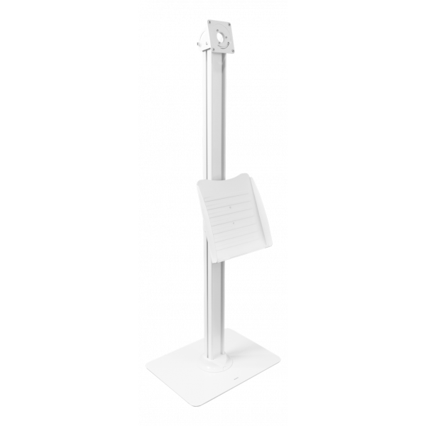 DELTACO Office Floor stand with brochure stand VESA 75x75, 100x100 Whi ARM-0512