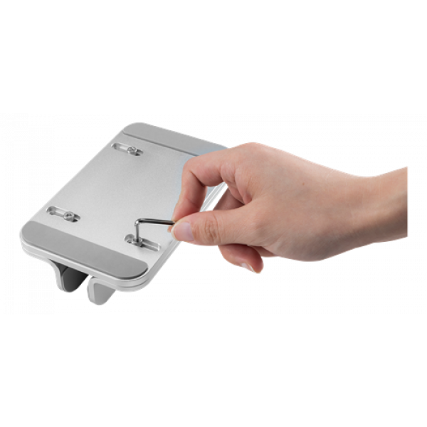 DELTACO Office, Adjustable vertical laptop holder, 5kg, alumimnum ARM-0532