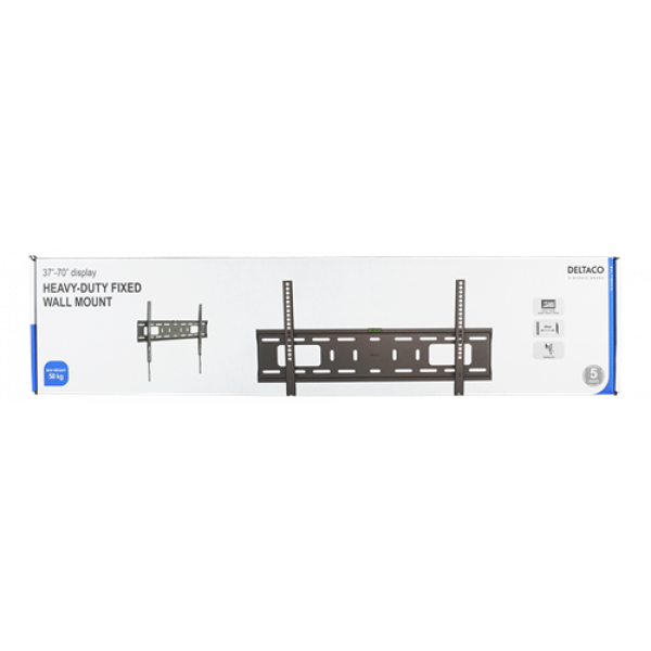 DELTACO, heavy duty fixed wall, 37"-70", 50kg, 200x200-600x400 ARM-1151
