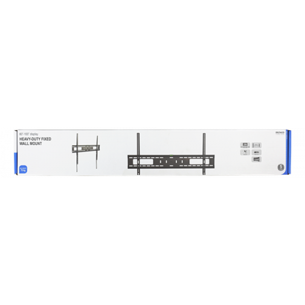 DELTACO, heavy duty fixed wall, 60"-100", 75kg, 200x200-900x600 ARM-1152