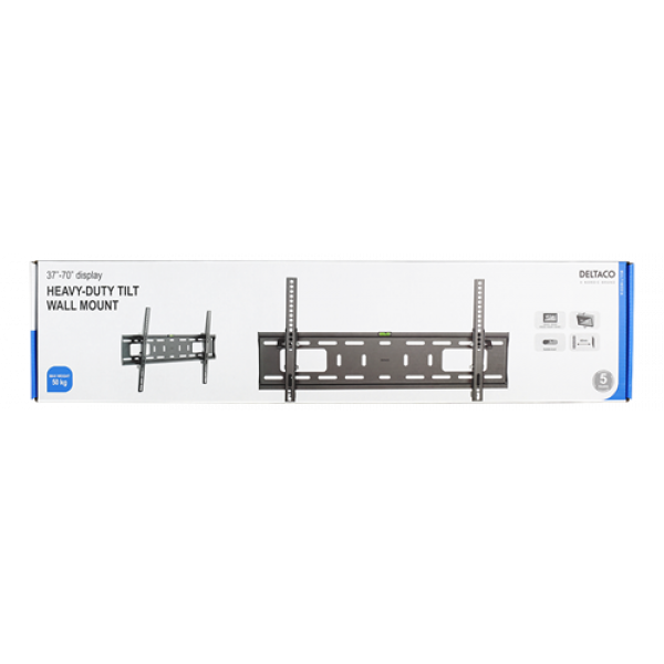 DELTACO, heavy duty tilt wall, 37"-70", 50kg, 200x200-600x400 ARM-1154