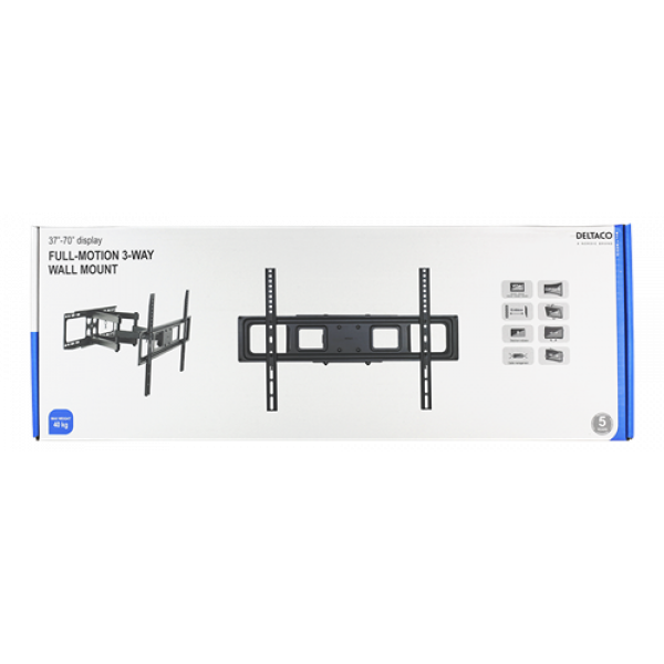 DELTACO,full-motion 3-way wall, 37"-70", 35kg, 200x200-600x400 ARM-1203