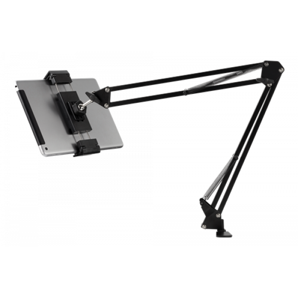 DELTACO Stativ för smartphones & surfplattor 4"-12.9", c-clamp, 360° ARM-278