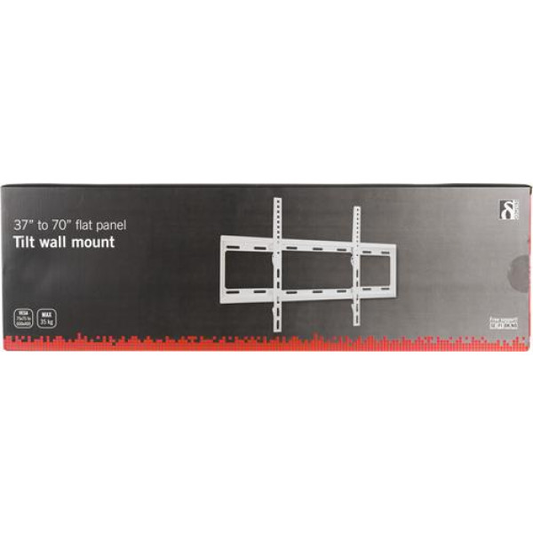 Väggfäste ARM-523, 37"-70", 40 kg, VESA 75x75-600x400mm, vit