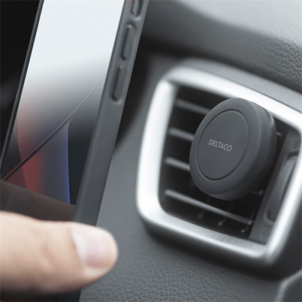DELTACO magnetic car holder, air vent mount, for mobile phone, black ARM-C101