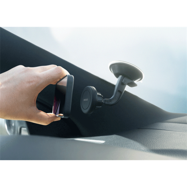 DELTACO magnetic car holder, suction mount, for mobile phone, black ARM-C103