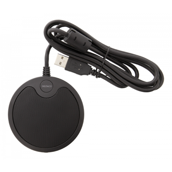DELTACO Office DELC-0002 konferenshögtalartelefon med USB och 3,5 mm l AU-BM10