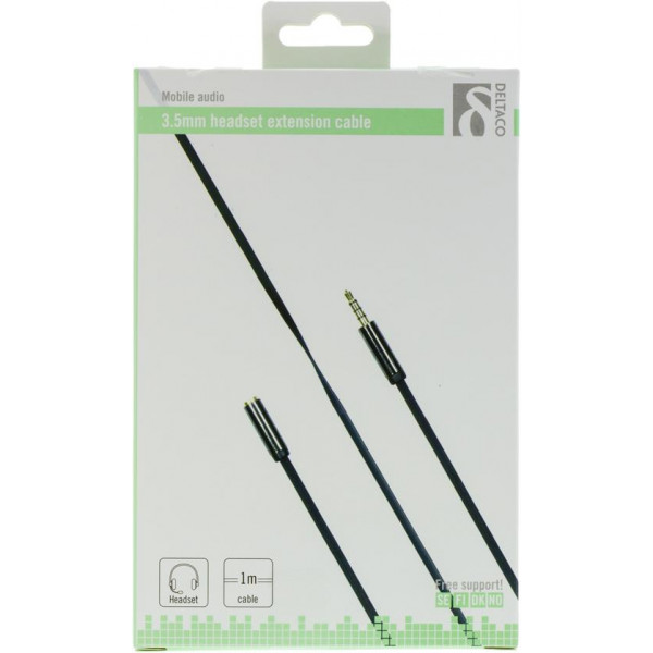 Ljudkabel 3.5mm - 3.5mm (ha-ho) 4-pin 1m
