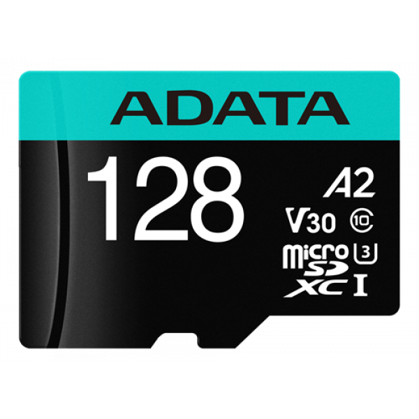 ADATA 128GB MicroSDXC UHS-I U3 V30S A2 R/W:100/80 MB/s AUSDX128GUI3V30SA2-RA1