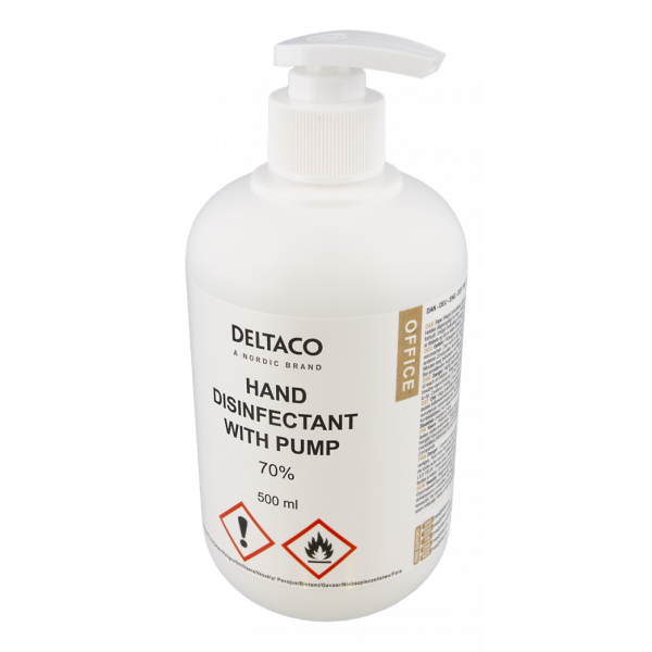 DELTACO Office Hand disinfectant liquid 500ml with pump CK1038