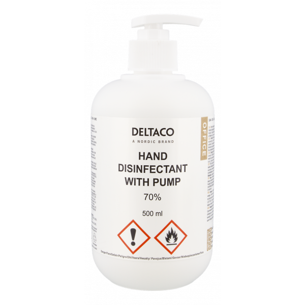 DELTACO Office Hand disinfectant liquid 500ml with pump CK1038