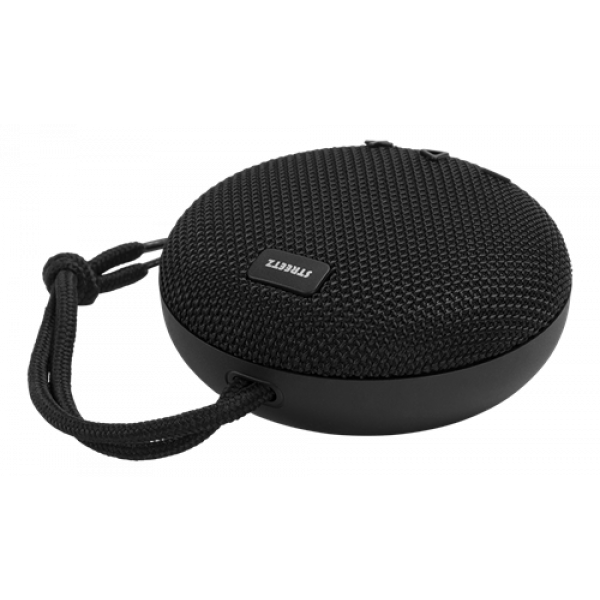STREETZ waterproof Bluetooth speaker, 1x 5 W, AUX, IPX7, mic, black CM763
