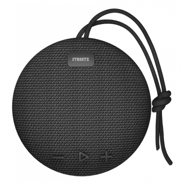STREETZ waterproof Bluetooth speaker, 1x 5 W, AUX, IPX7, mic, black CM763