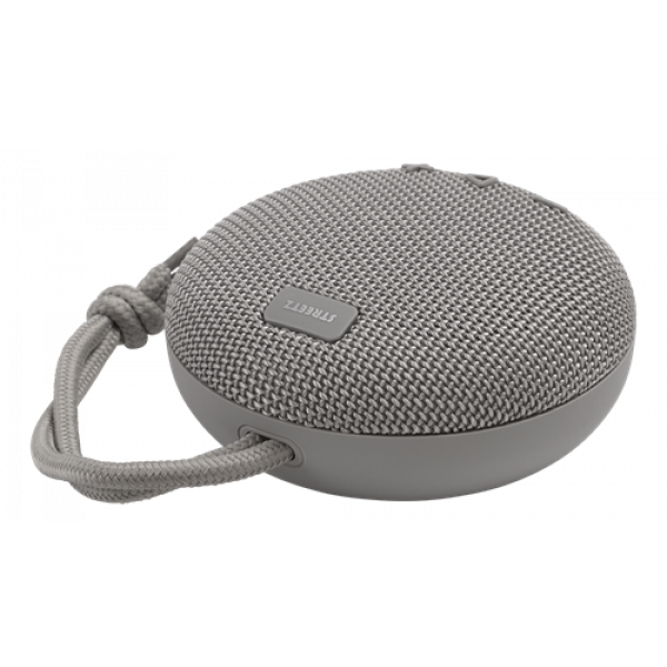 STREETZ waterproof Bluetooth speaker, 1x 5 W, AUX, IPX7, mic, grey CM764