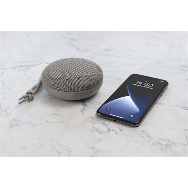 STREETZ waterproof Bluetooth speaker, 1x 5 W, AUX, IPX7, mic, grey CM764