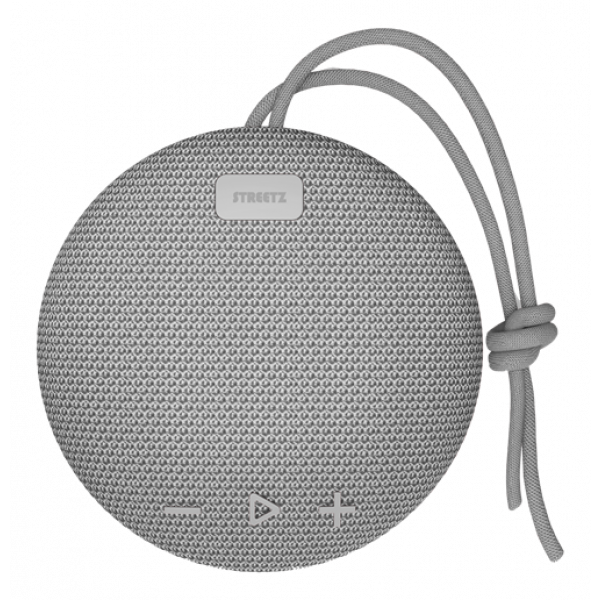 STREETZ waterproof Bluetooth speaker, 1x 5 W, AUX, IPX7, mic, grey CM764