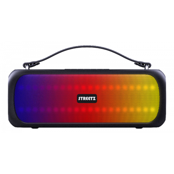 STREETZ BT Boombox 2x 7.5 W, IPX5, AUX, USB flash, LED, black CMB-110