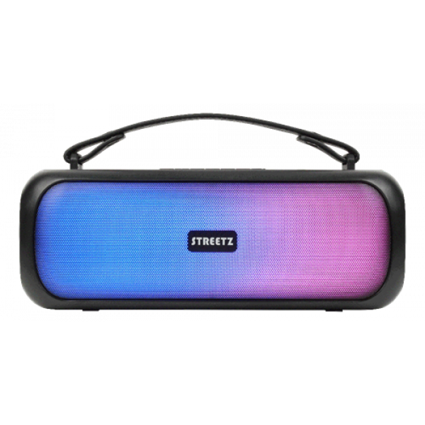 STREETZ BT Boombox 2x 7.5 W, IPX5, AUX, USB flash, LED, black CMB-110